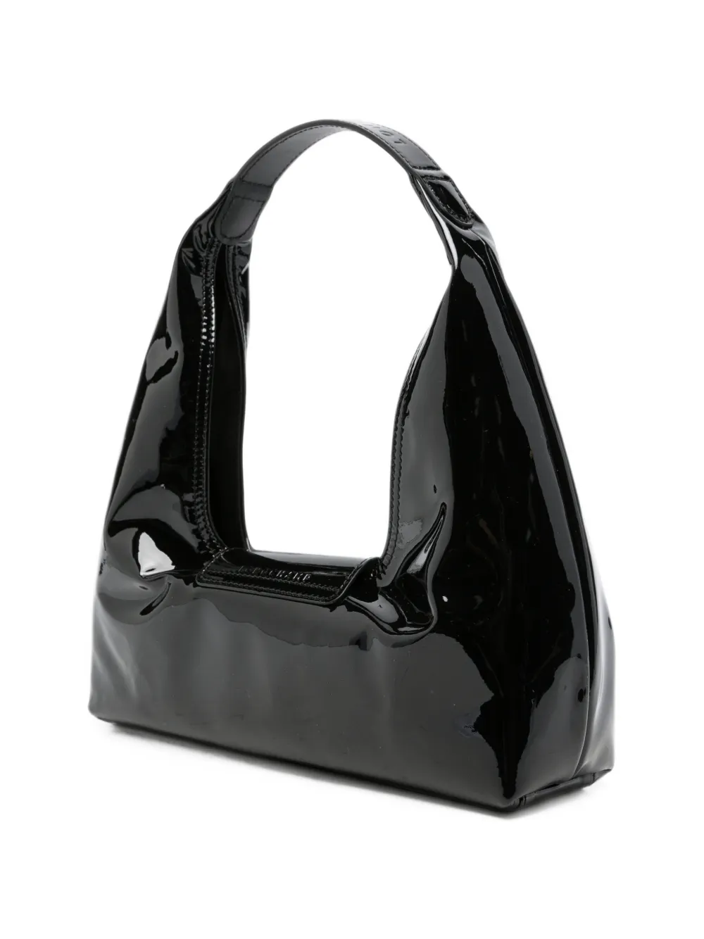 Longchamp Le Pliage leren schoudertas Zwart