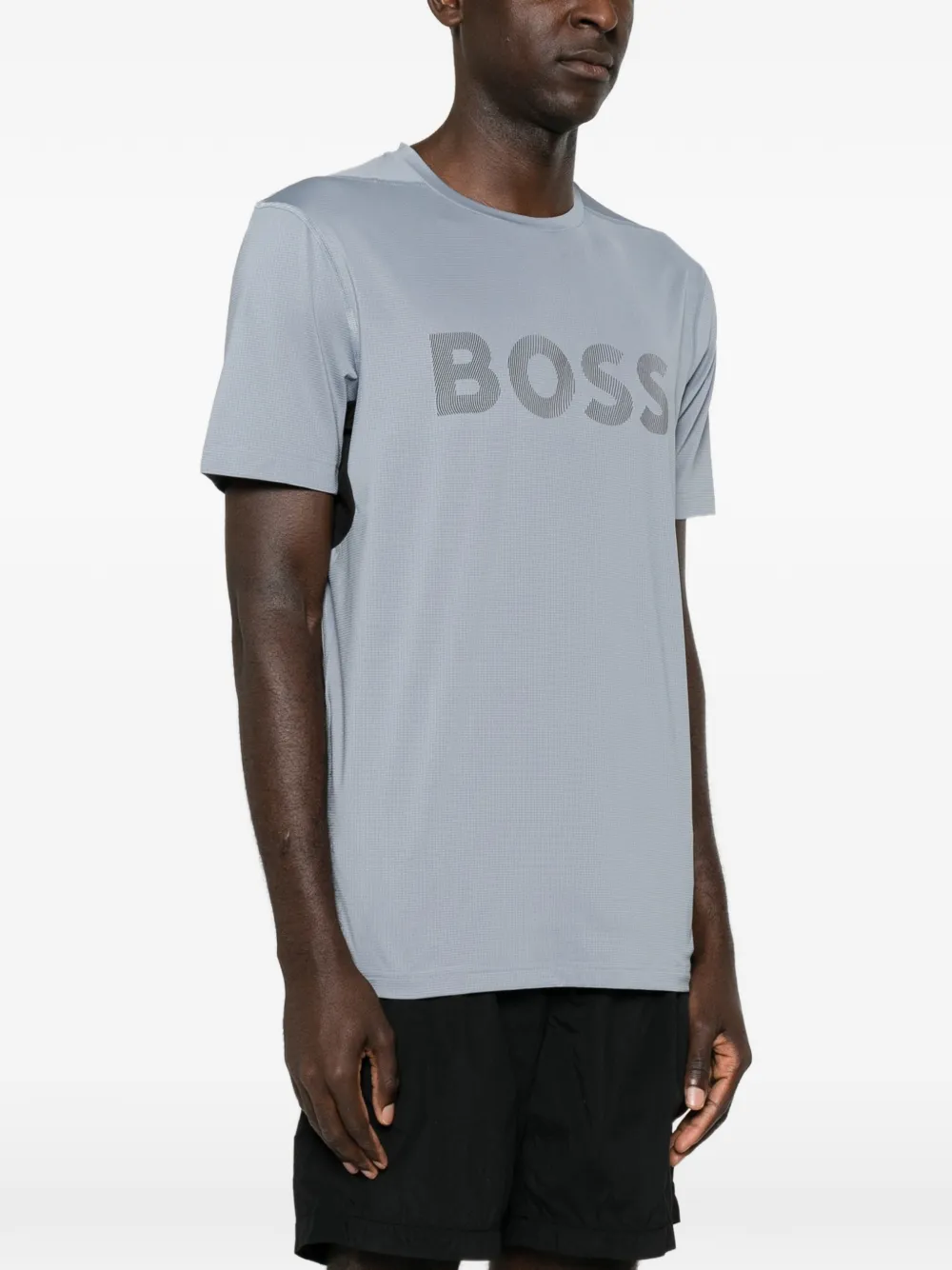 BOSS T-shirt met logoprint Grijs