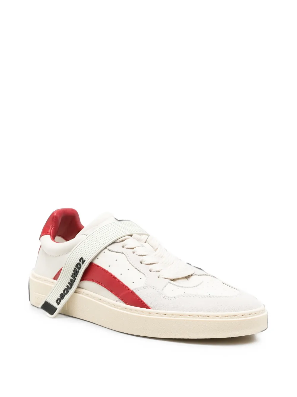 DSQUARED2 logo-strap panelled sneakers Wit