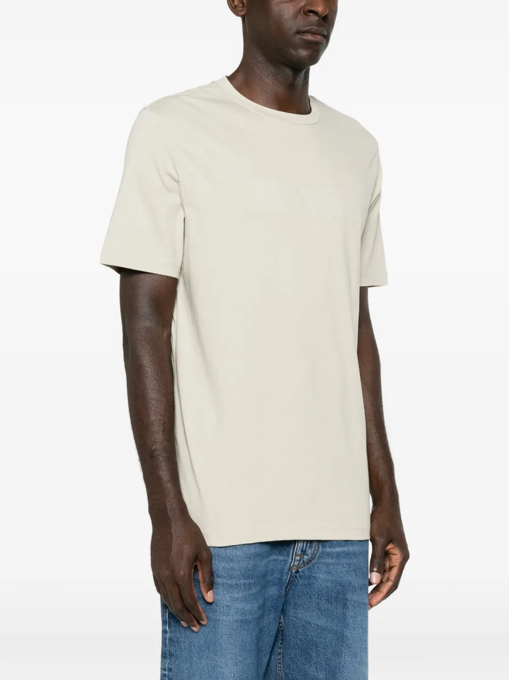 BOSS T-shirt met logoprint Beige
