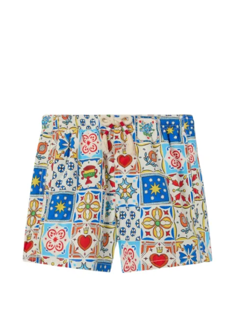 MC2 Saint Barth Kids Maiolica-print Jz swim shorts