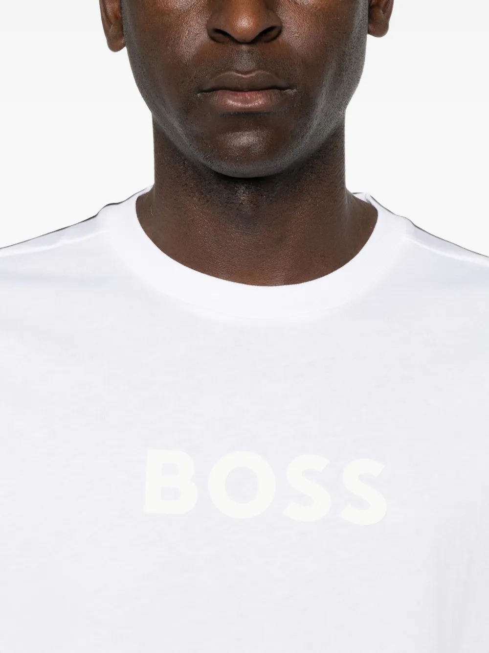 BOSS T-shirt met logoprint Wit