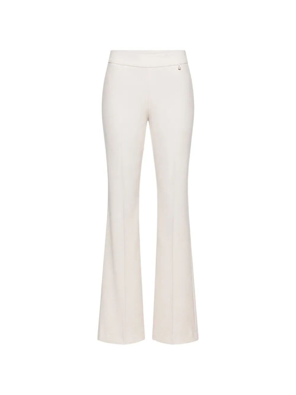 Divedivine High-waisted Flare Trousers In White