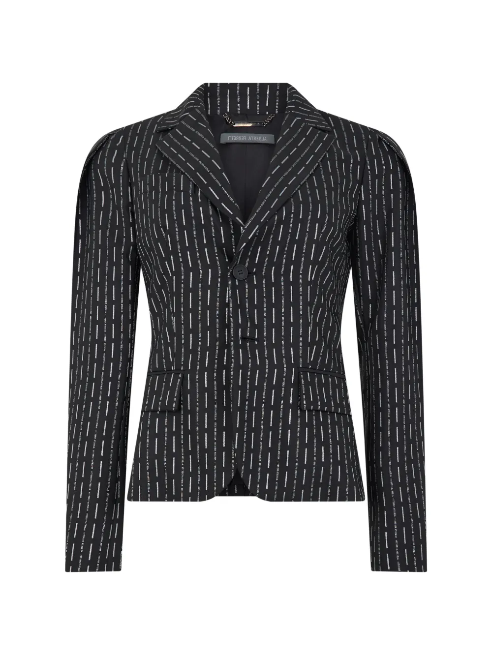 Alberta Ferretti pinstripe-pattern blazer - Schwarz