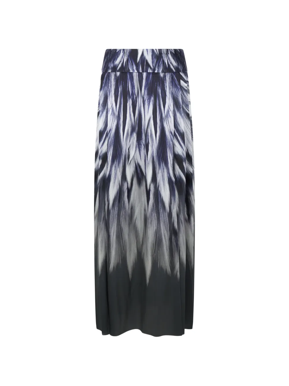Alberta Ferretti Maxi-rok met veren-print Blauw