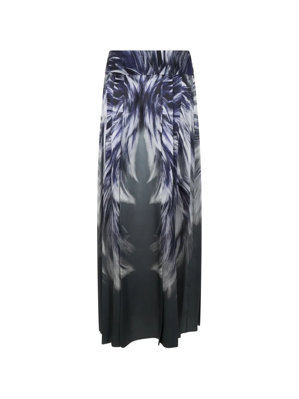 Alberta Ferretti Maxi-rok met veren-print Blauw