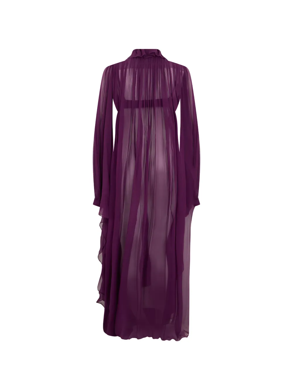 Alberta Ferretti Geplooide maxi-jurk met ruches Paars