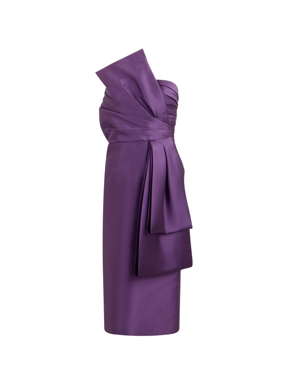Alberta Ferretti asymmetrical draped midi dress - Violett