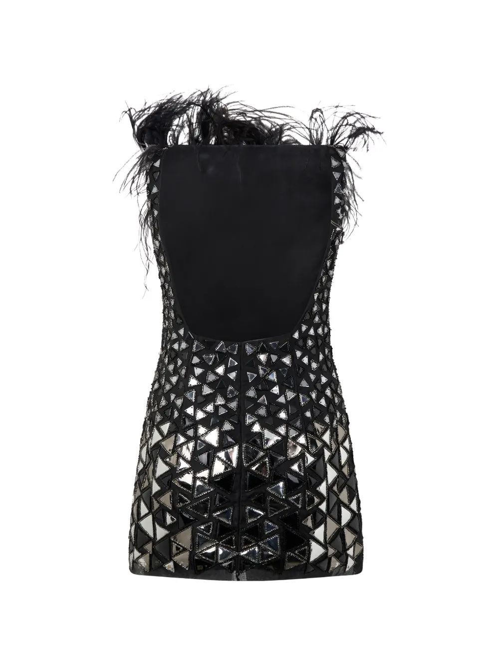 Alberta Ferretti Tanktop met metallic-effect en veren afwerking Zwart