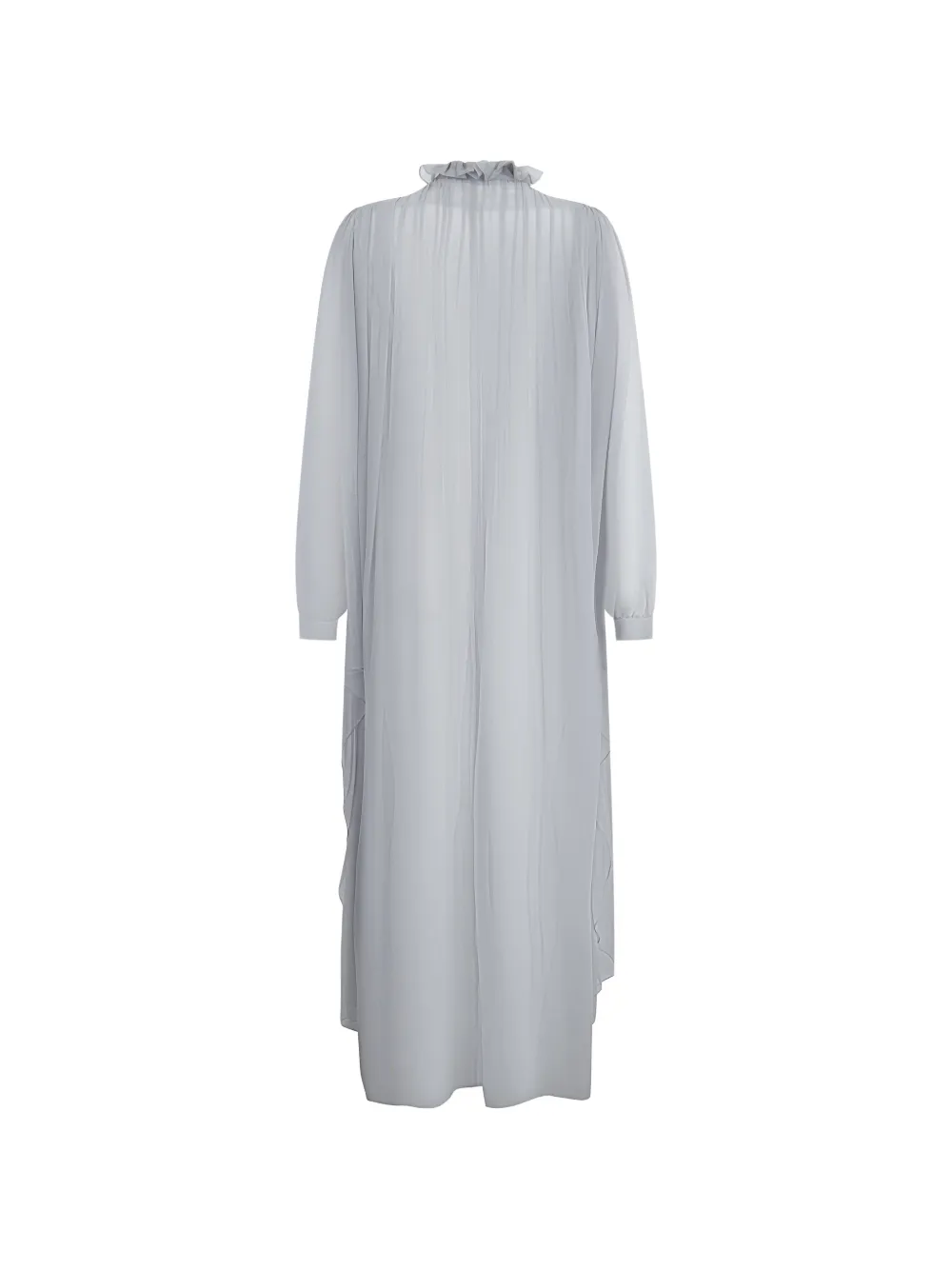 Alberta Ferretti Maxi-jurk met ruchekraag Grijs