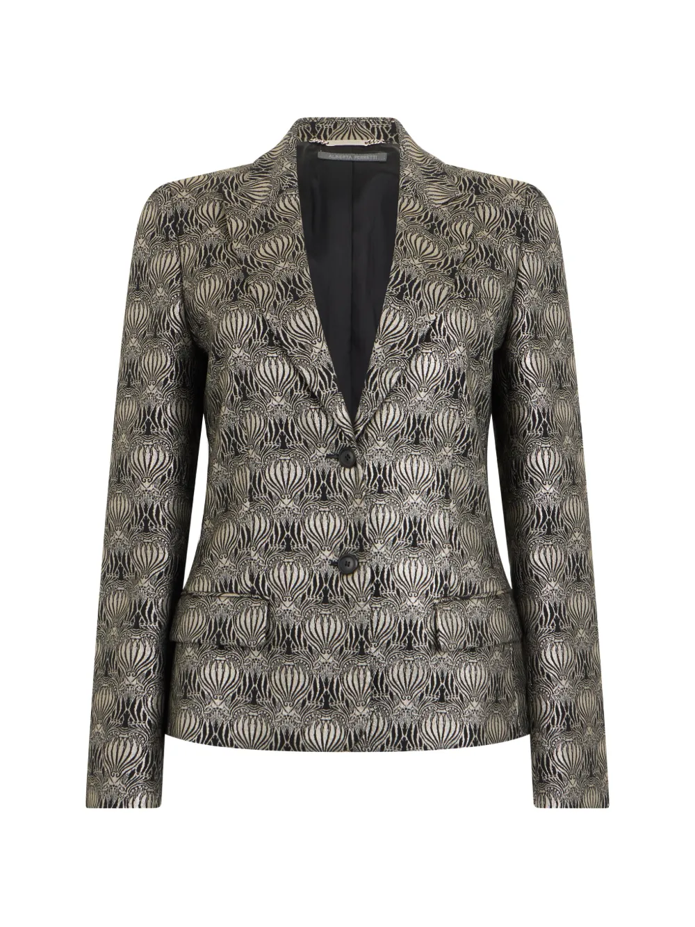 Alberta Ferretti Blazer monopetto a fantasia - Nero