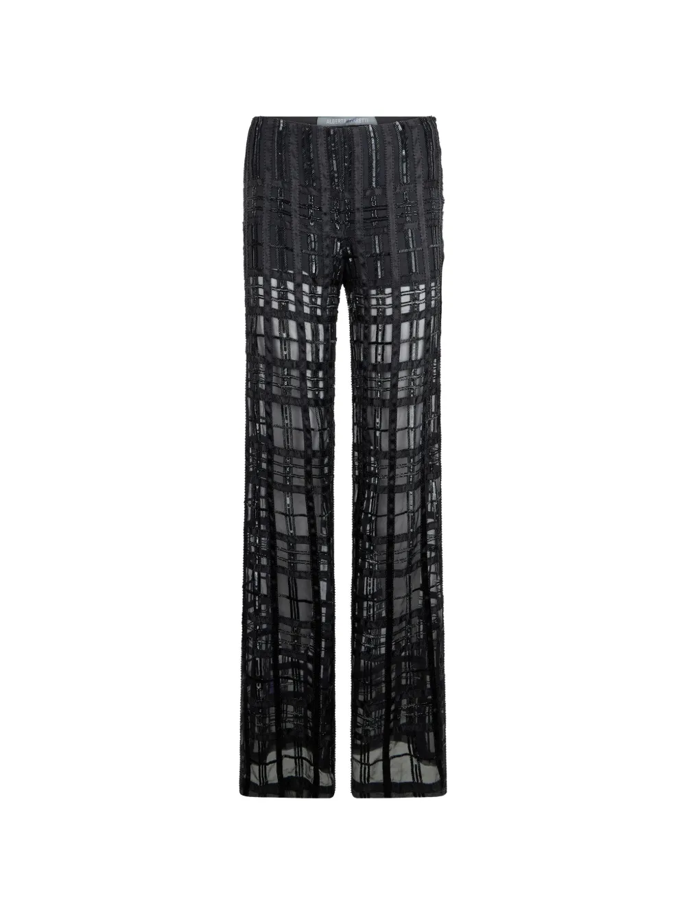Alberta Ferretti bead-embellishment silk trousers - Schwarz