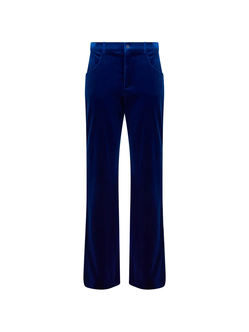 Alberta Ferretti velvet-finish trousers - Blu