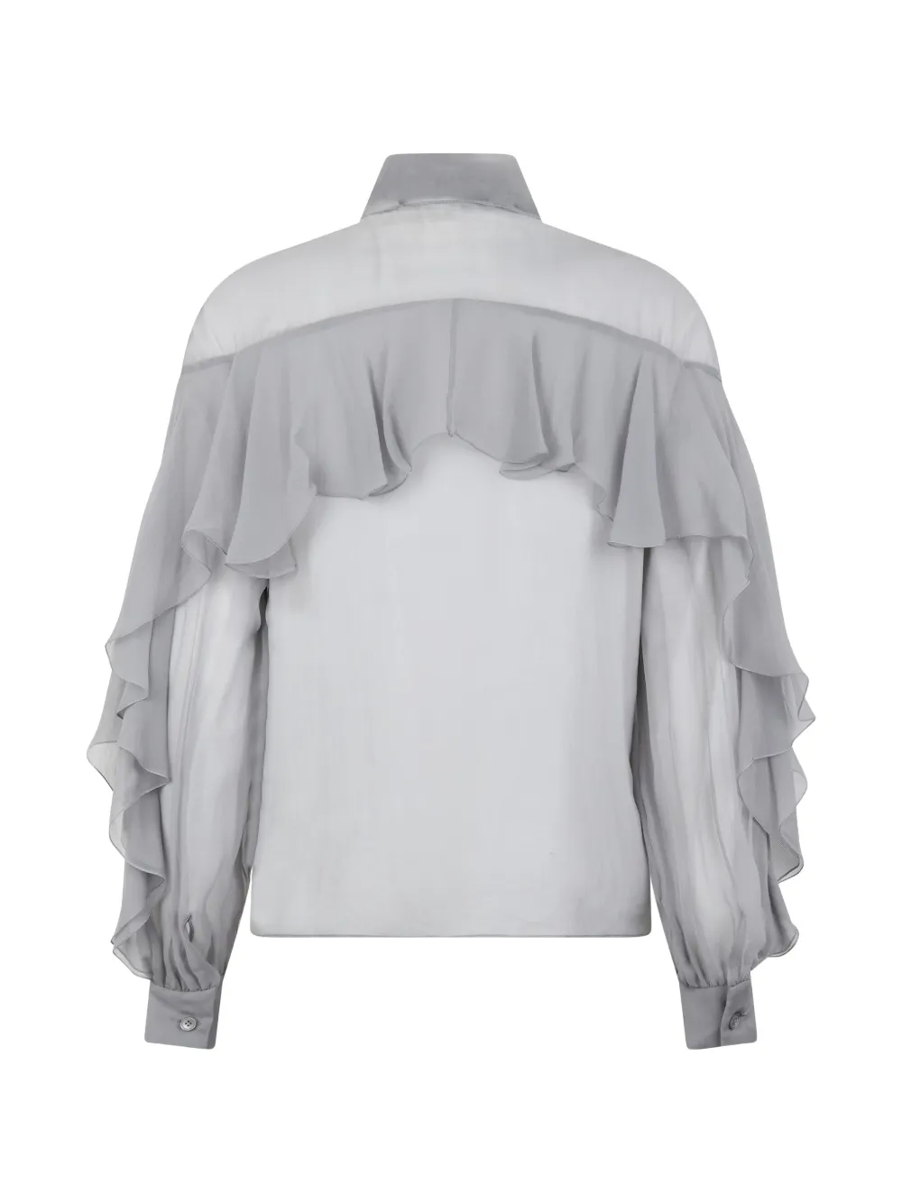 Alberta Ferretti ruffle-detail blouse Grijs