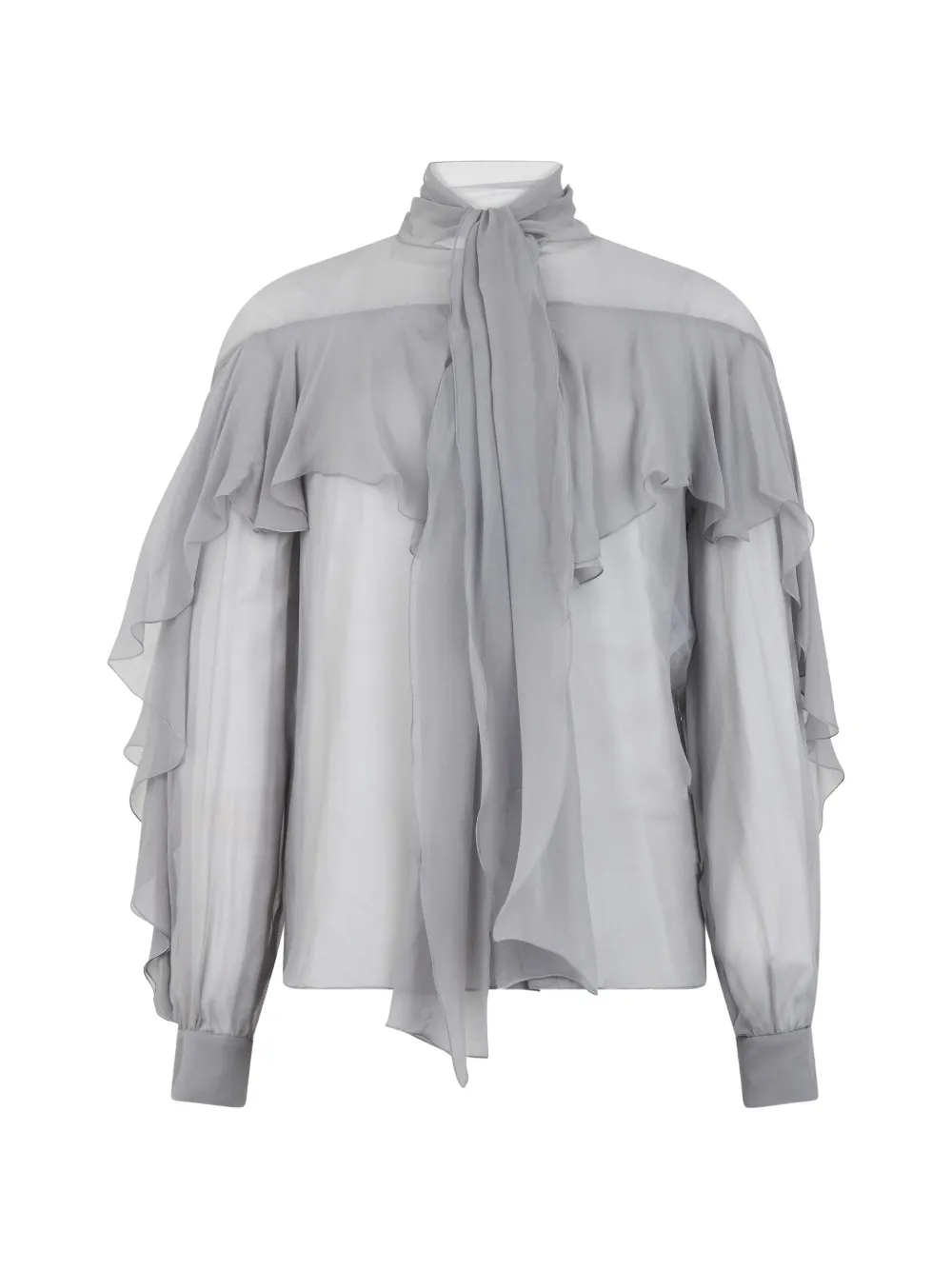 Alberta Ferretti ruffle-detail blouse Grijs