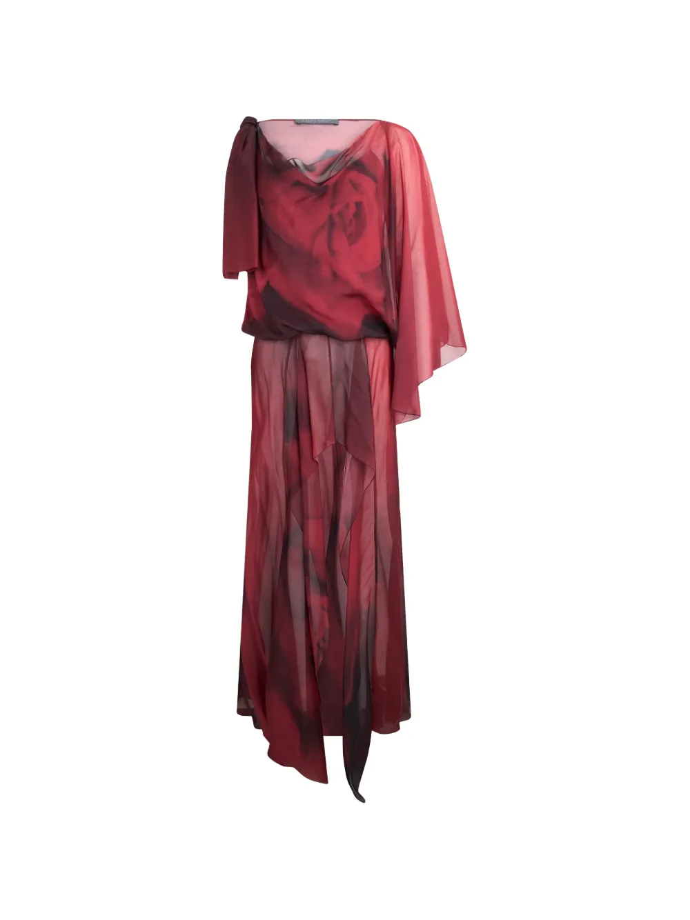 Alberta Ferretti floral-print silk maxi dress - Rot