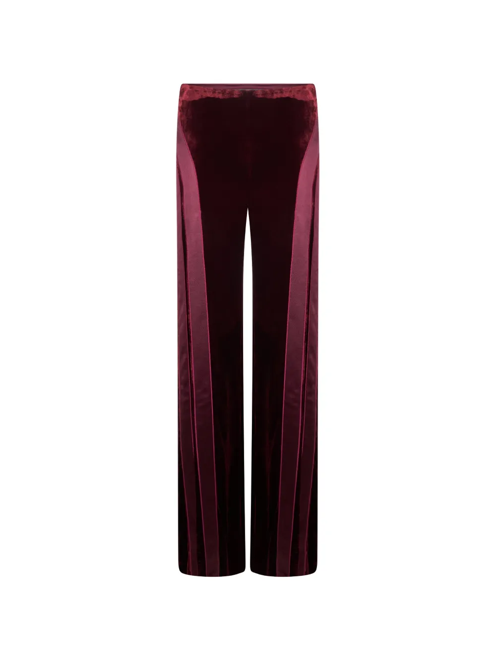 Alberta Ferretti velvet-panelled straight trousers · 40