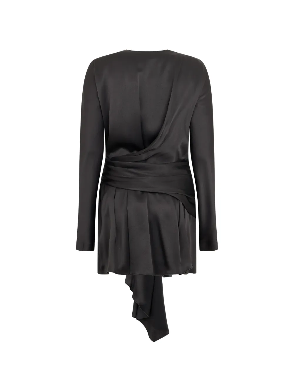 Alberta Ferretti Asymmetrische blouse met strikdetail Zwart