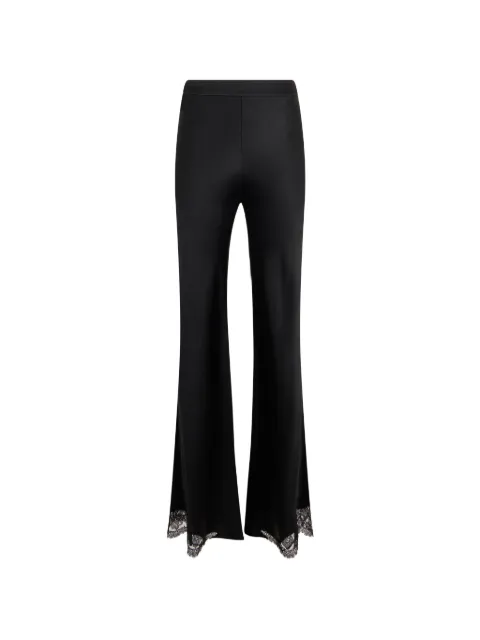 Alberta Ferretti lace-trim flared trousers