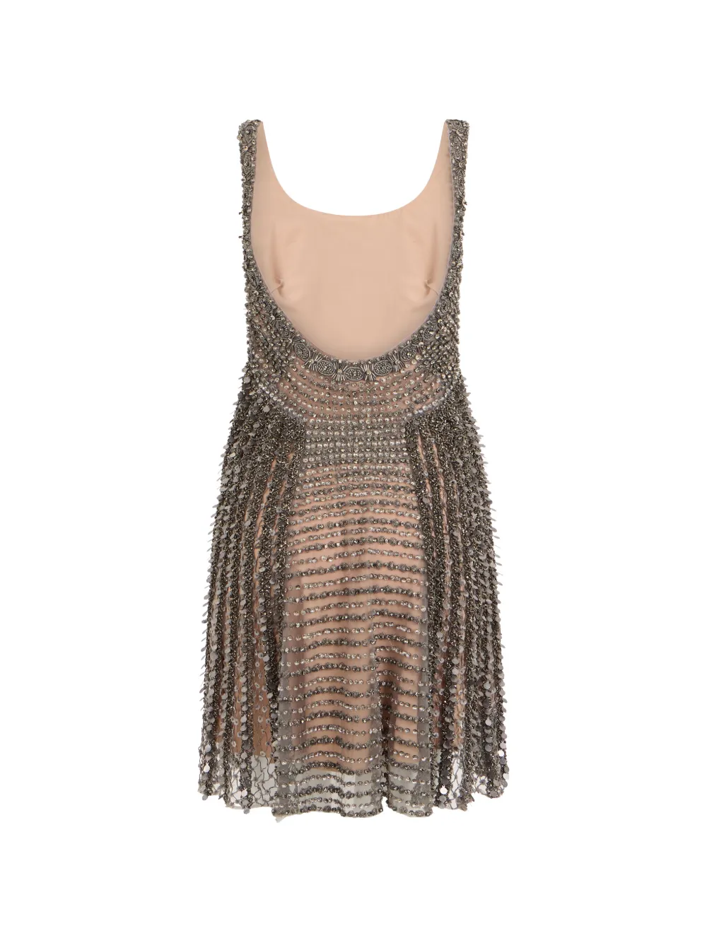 Alberta Ferretti Mini-jurk verfraaid met pailletten Zilver