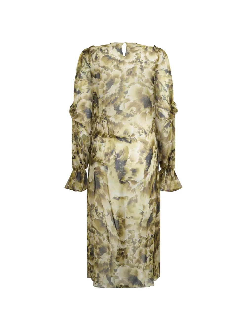 Alberta Ferretti Maxi-jurk met ruches Groen