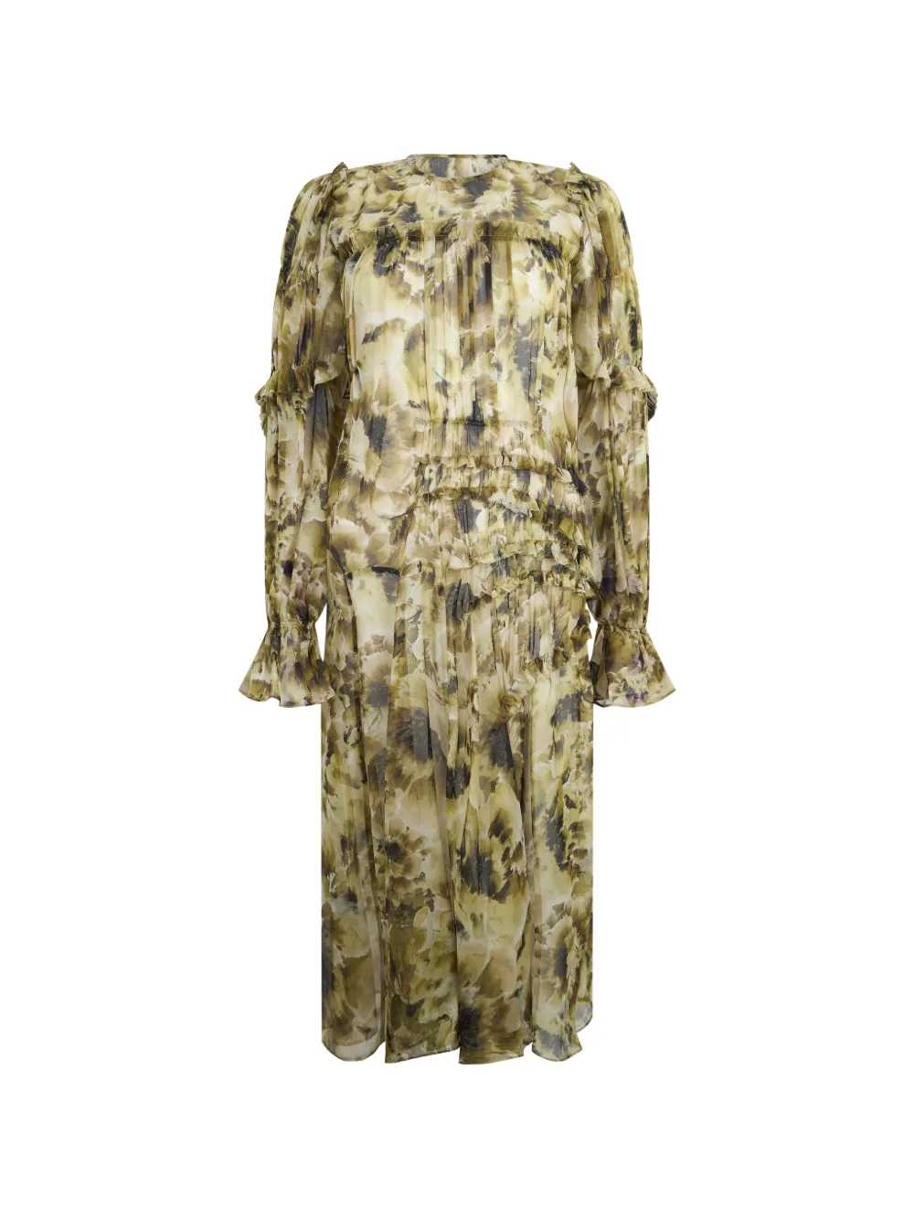 Alberta Ferretti ruffled maxi dress - Grün