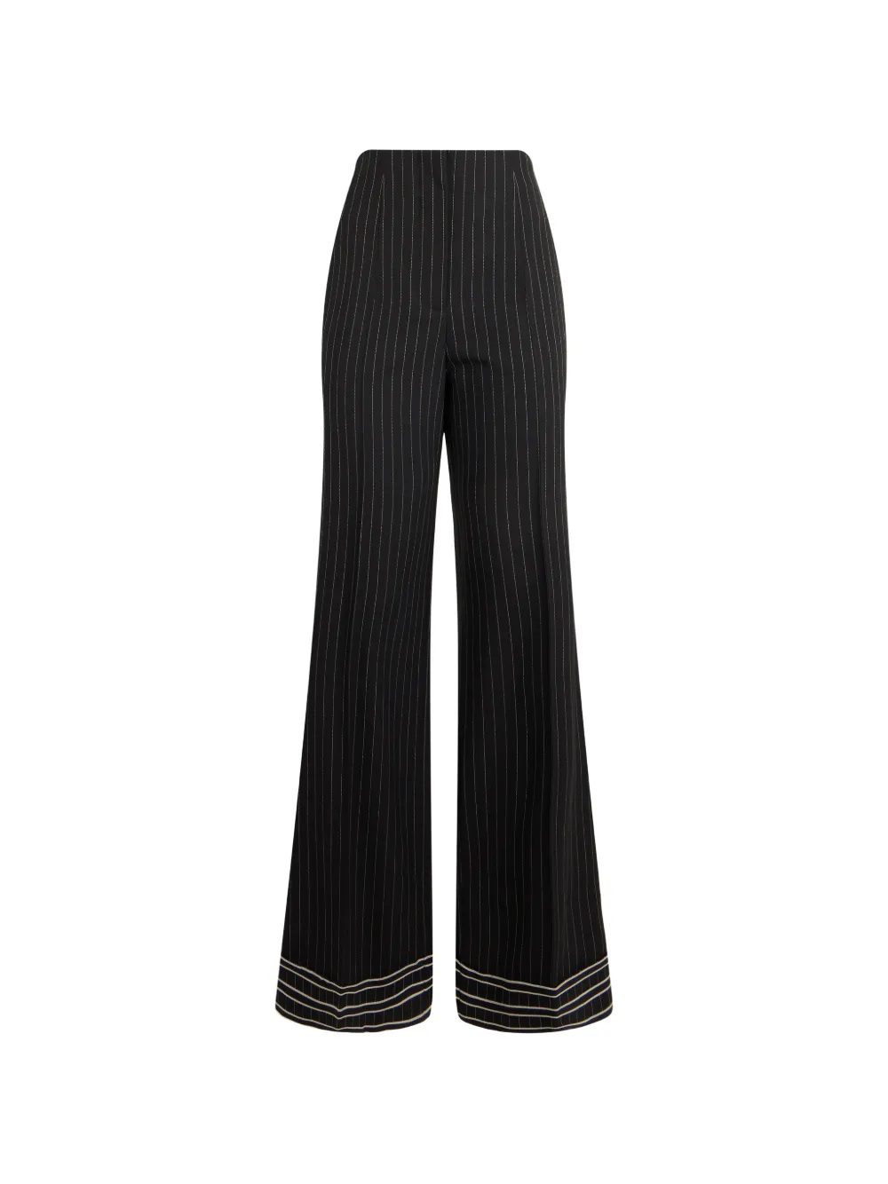 Alberta Ferretti pinstripe-pattern trousers - Schwarz