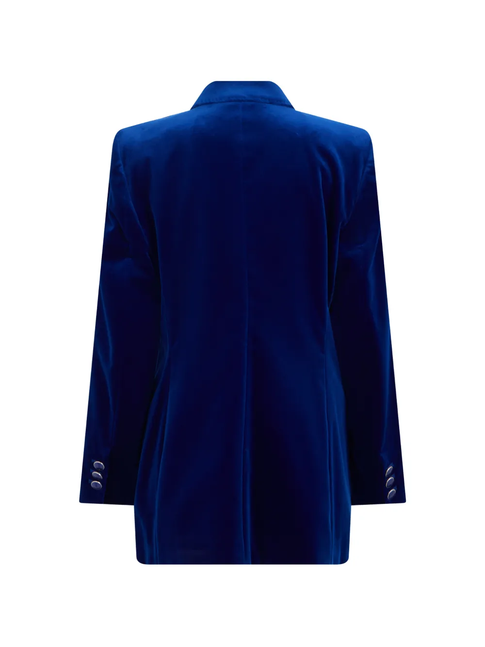 Alberta Ferretti Fluwelen blazer met dubbele rij knopen Blauw