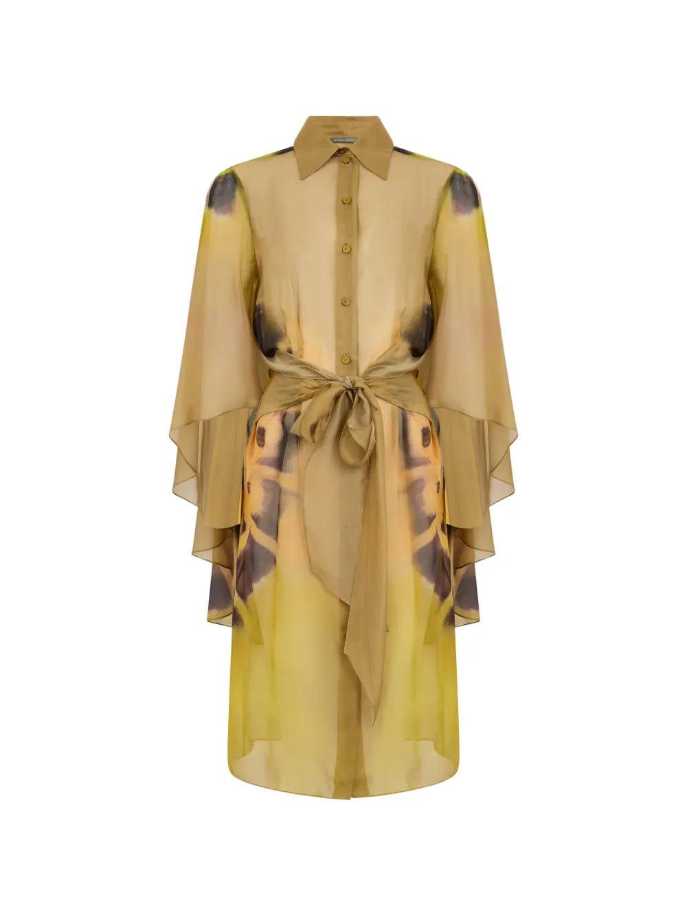 Alberta Ferretti belted mini dress - Giallo