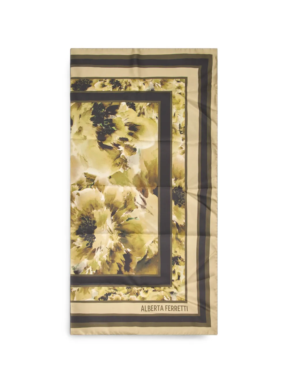 Alberta Ferretti floral-print silk scarf - Grün