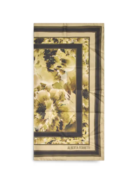 Alberta Ferretti pañuelo de seda con estampado floral