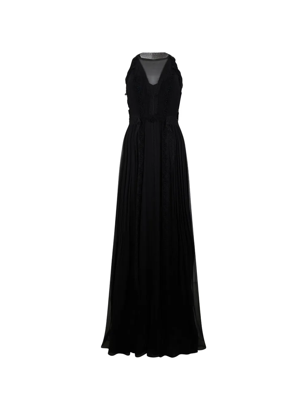 Alberta Ferretti pleated maxi dress - Nero