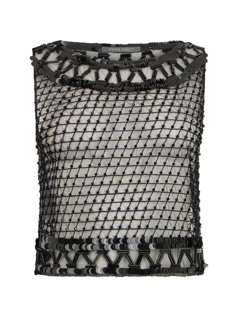 Alberta Ferretti sequinned tank top - Nero
