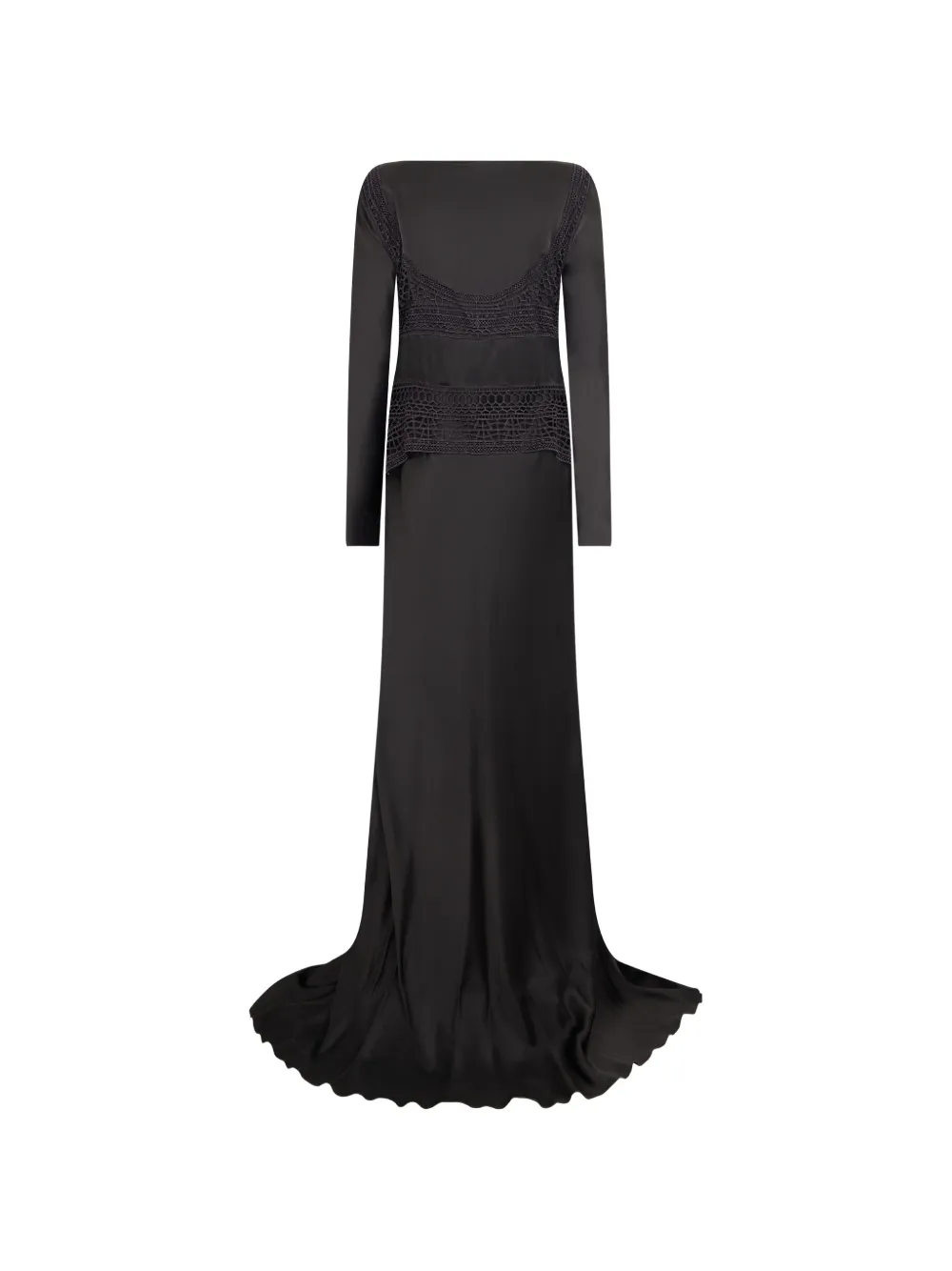 Alberta Ferretti long-sleeve gown Zwart