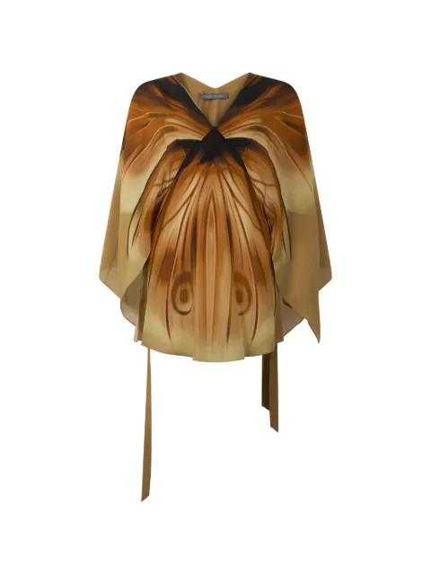 Alberta Ferretti silk cape