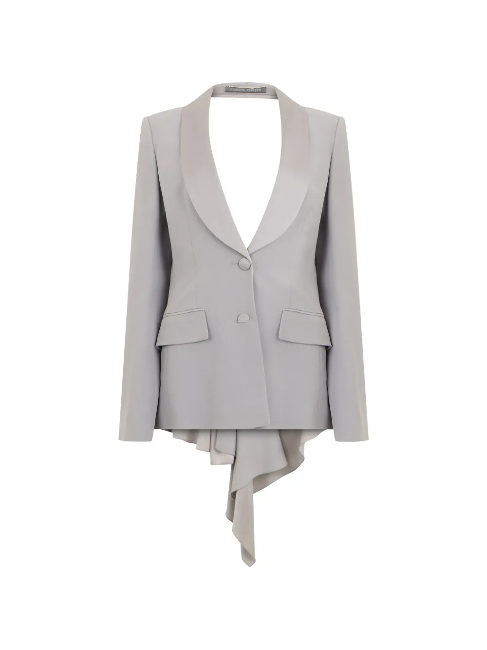 Alberta Ferretti asymmetric-hem blazer - Grau