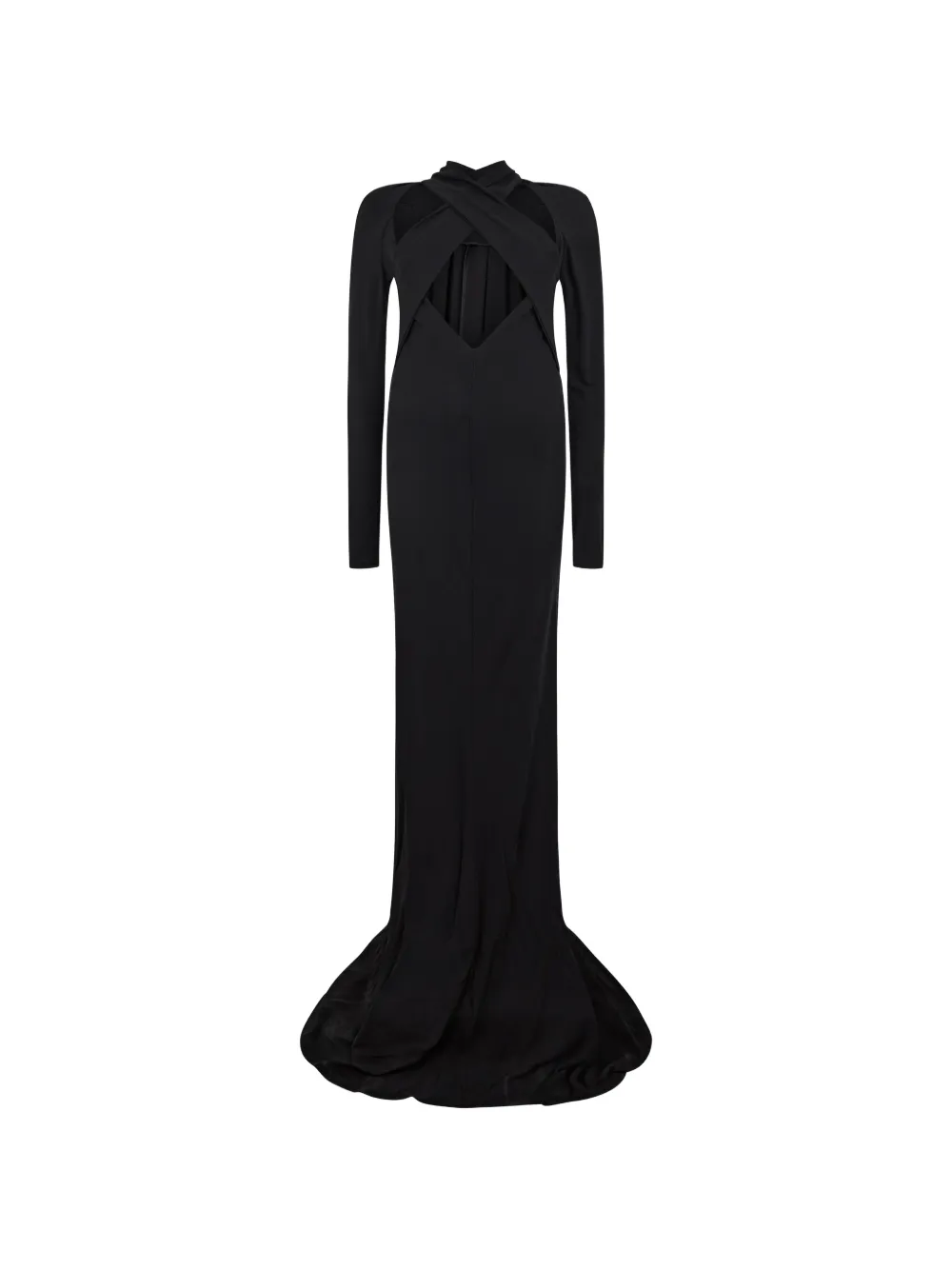 Alberta Ferretti cut-out gown Zwart