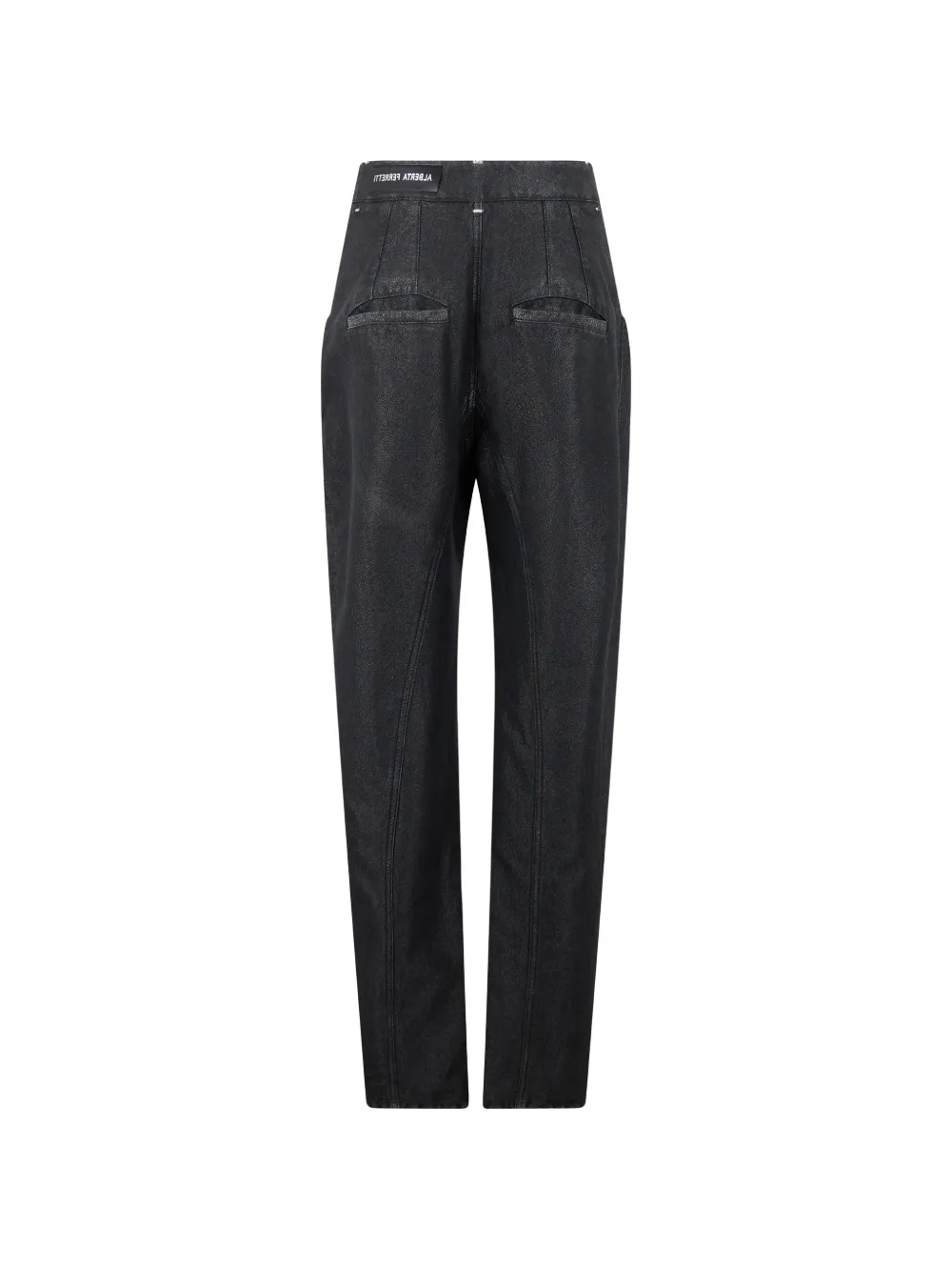 Alberta Ferretti Straight broek met vlakken Zwart