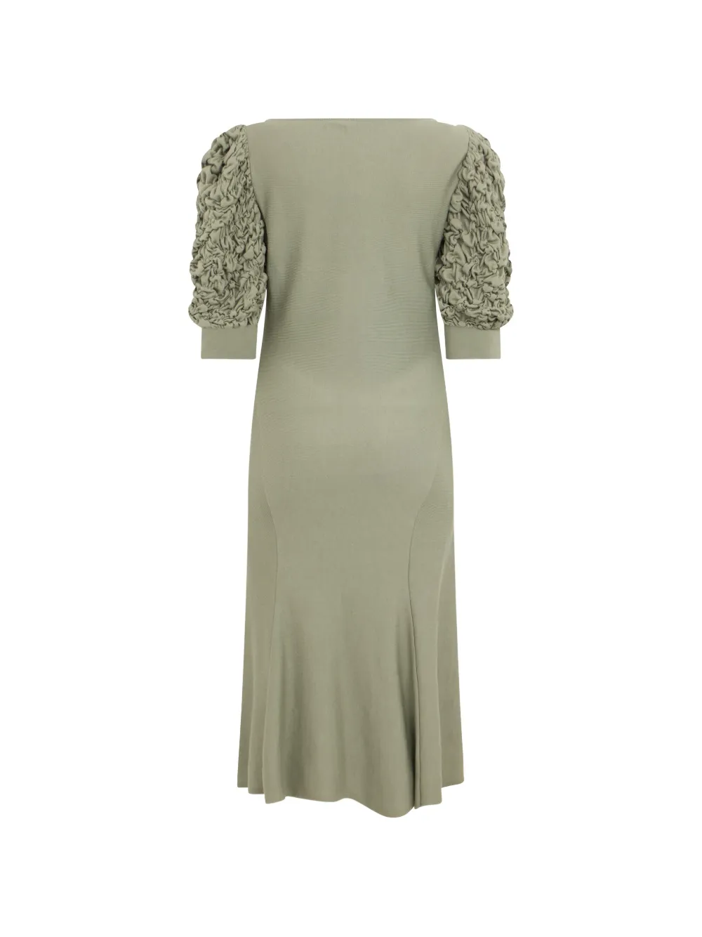 Alberta Ferretti Midi-jurk met pofmouwen Groen