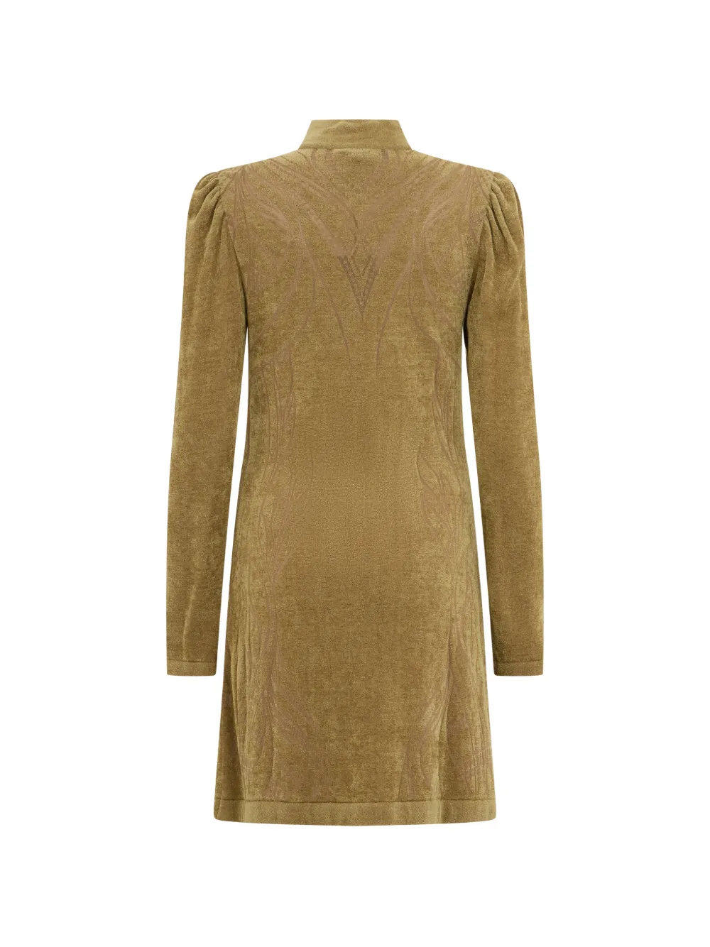 Alberta Ferretti Gebreide mini-jurk met jacquard Beige