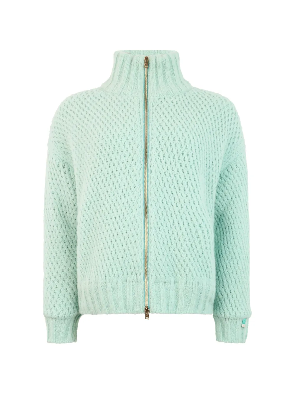Herno Zip-up Knit Cardigan In 그린