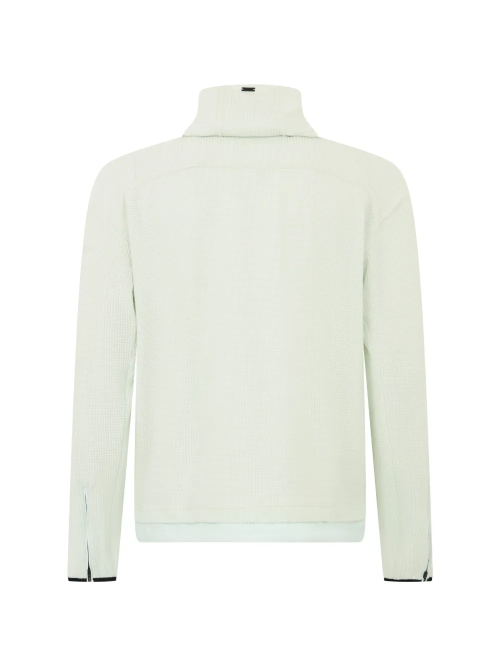 Herno Wafelgebreide sweater met kwartrits Beige