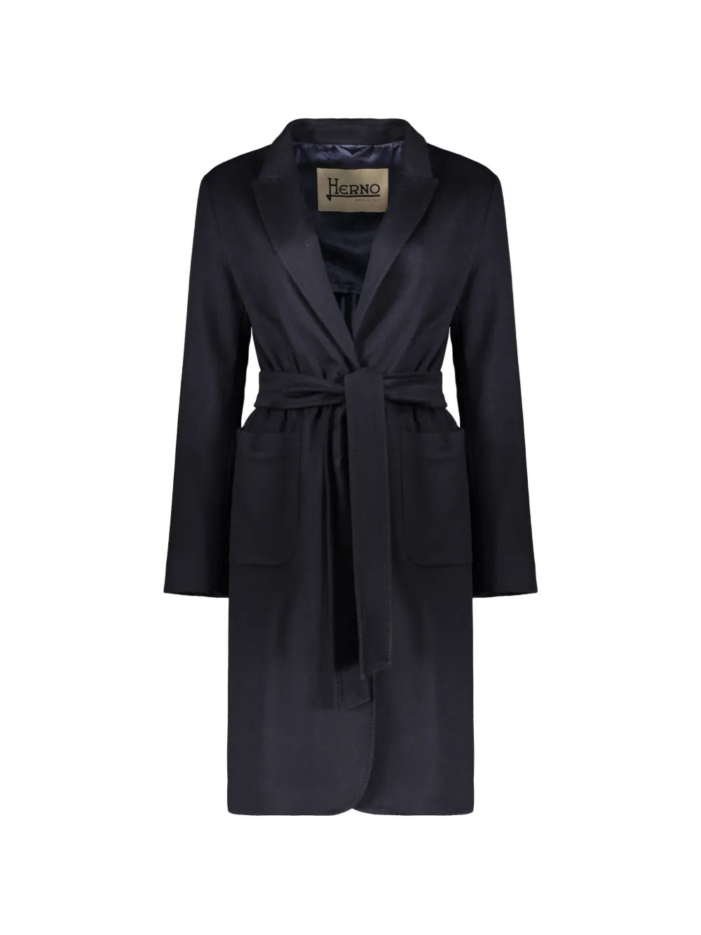 Herno belted cashmere coat - Blau