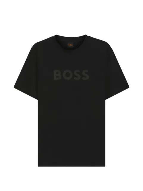 BOSS regular-fit cotton T-shirt with modern logo