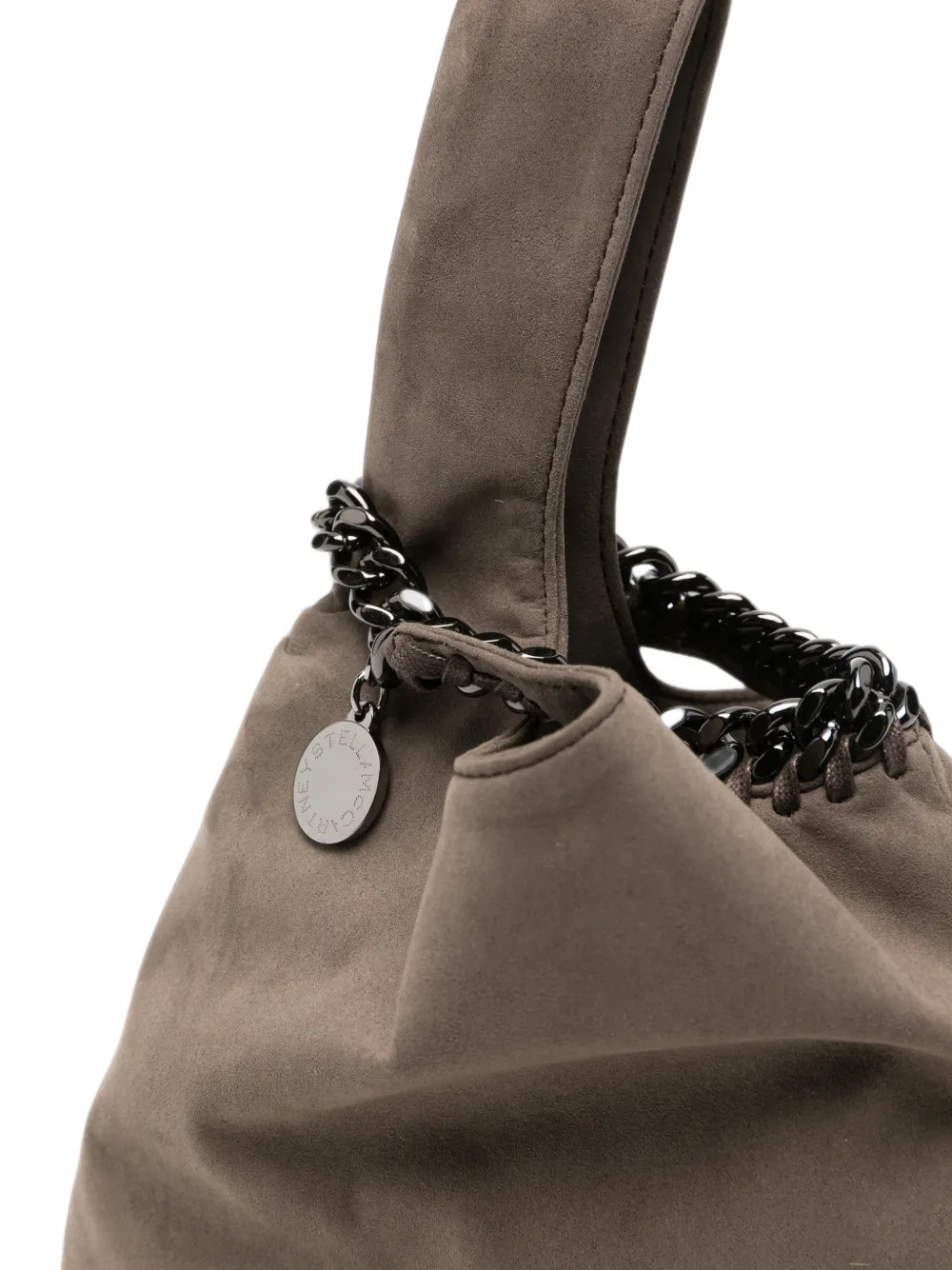 Stella McCartney Falabella clutch met ketting afwerking Grijs