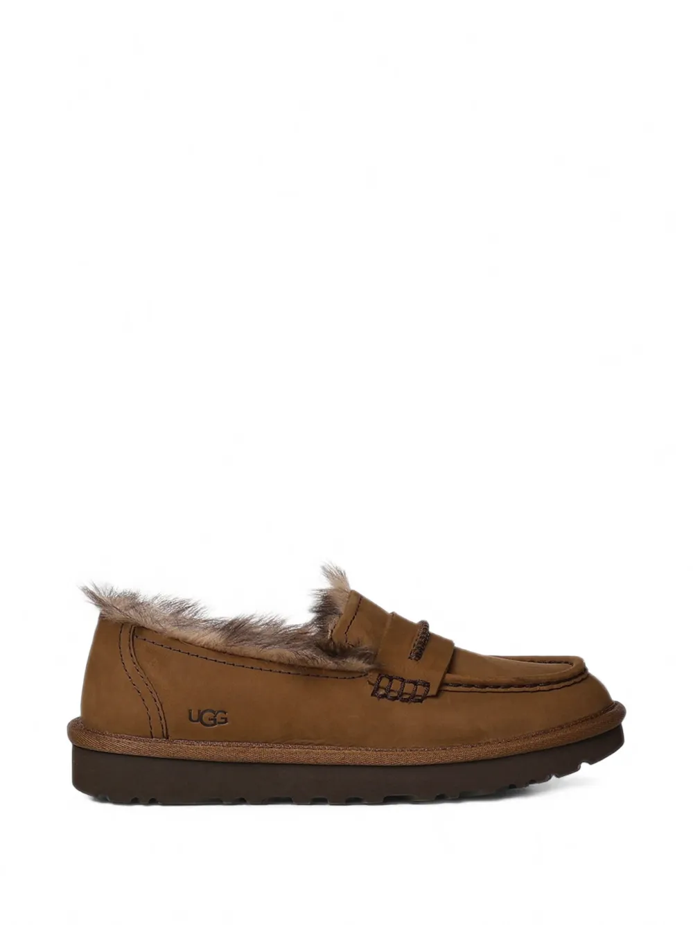UGG Ellis faux-fur trim loafers - Marrone