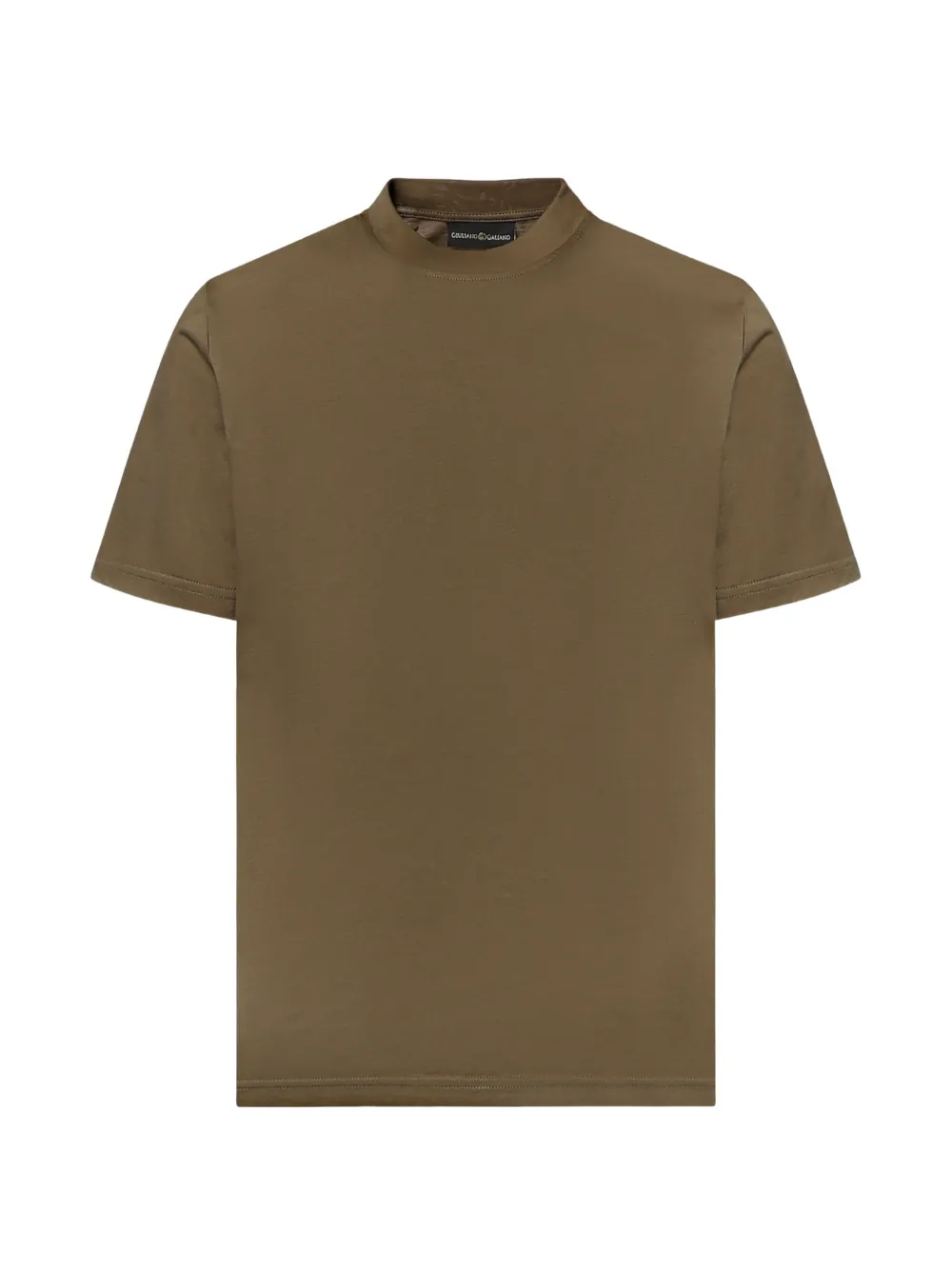Giuliano Galiano high-neck short-sleeve T-shirt - Braun