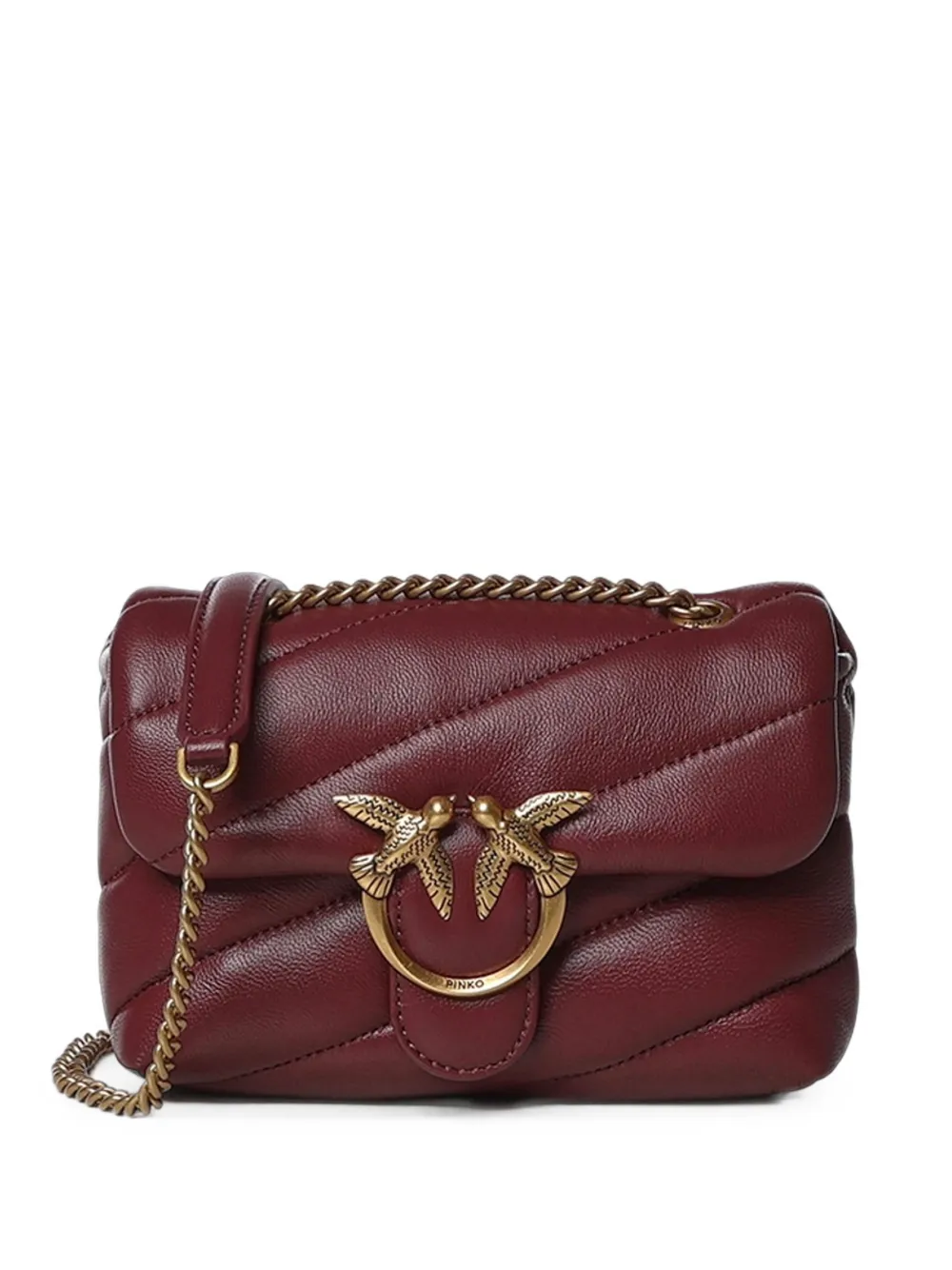 PINKO quilted Love Birds shoulder bag - Rosso