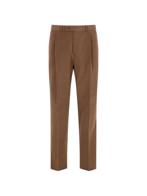 Caruso pleated moleskin trousers