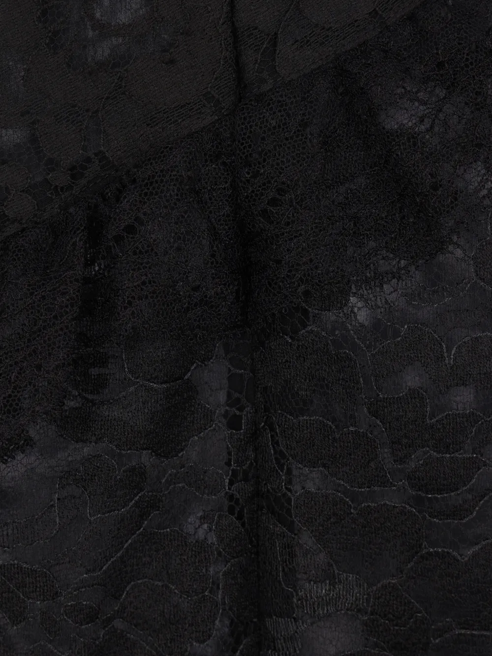 Alessandra Rich maxi Chantilly lace bow-detail lace-panelled dress Zwart